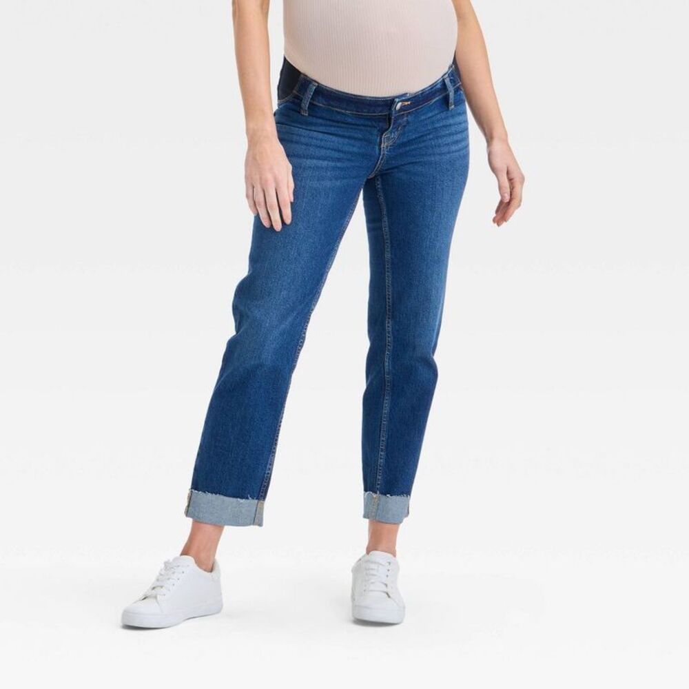 Isabel Maternity by Ingrid & Isabel Dark Blue Wide Leg Maternity Jeans